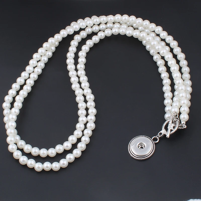 Новое красивое ожерелье с подвеской в виде искусственного жемчуга 2 круга 74 см