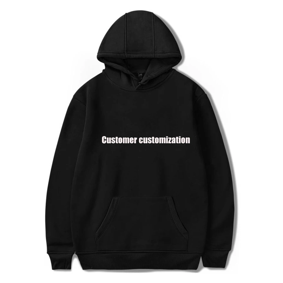LOGO customization printed Hoodies Sweatshirts Women men cotton Kpop Pullovers streetwear Customer 1624-WY02 | Женская одежда