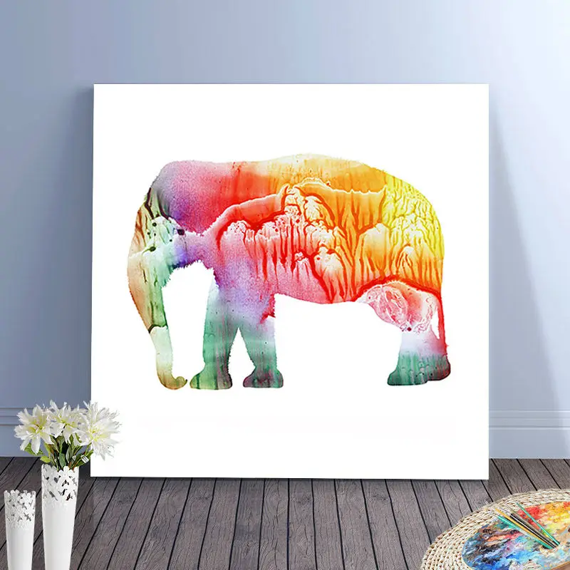 Раскраска по номерам акварельные животные цифровая краска Бабочка diy Цифровая