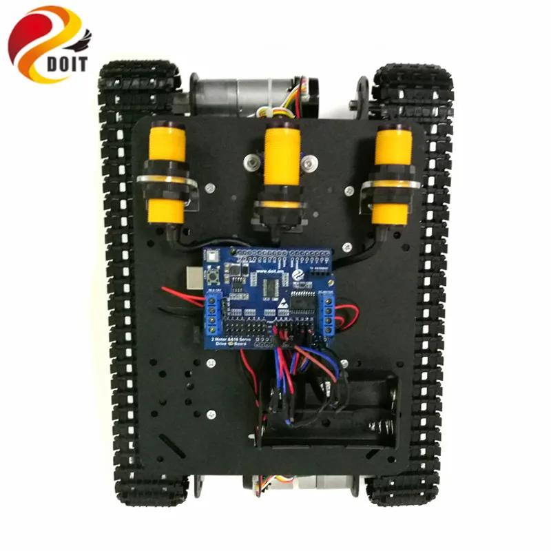 Отслеживание обхода препятствий Робот Танк шасси с Arduino UNO R3 плата + привода