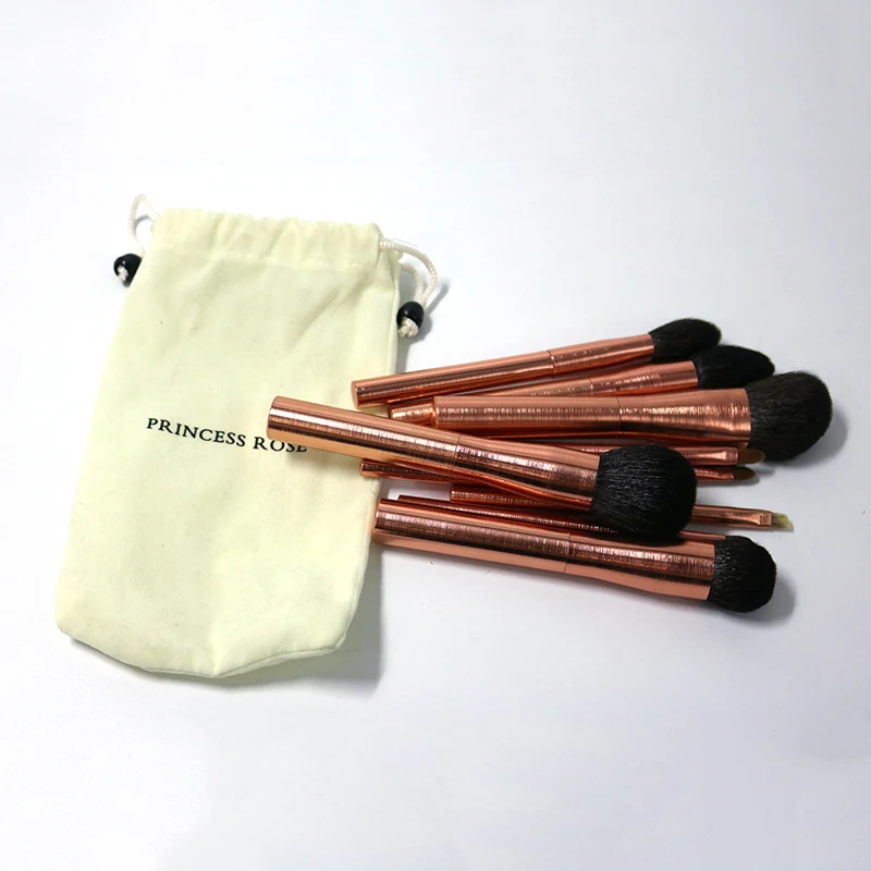 Набор кистей для макияжа из розового золота набор козьей шерсти 11 шт.|makeup brush set|brush