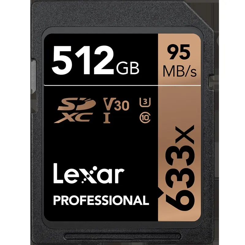 512 ГБ Высокая скорость Lexar 32 ГБ, 64 ГБ, класс 10 SD карта SDHC/SDXC карты памяти SD карты 128 ГБ 256 95 МБ/с. для цифровых однообъективных зеркальных камер и hd-камерой - Емкость: 512 ГБ