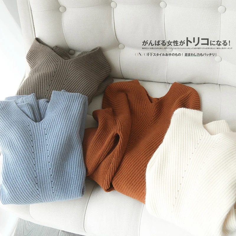 Зимние кашемировые шерстяные Повседневные свитера с v-образным вырезом JECH 2018