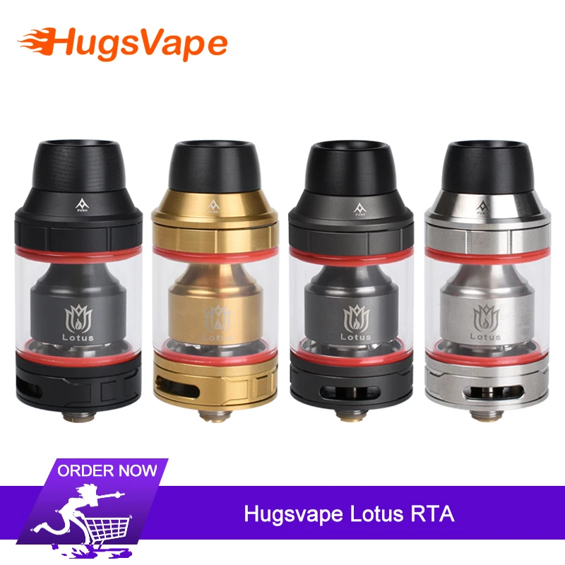 Оригинальная Hugsvape Lotus двойная катушка RTA Tank 2 мл/5 мл Емкость Поддержка как двойной