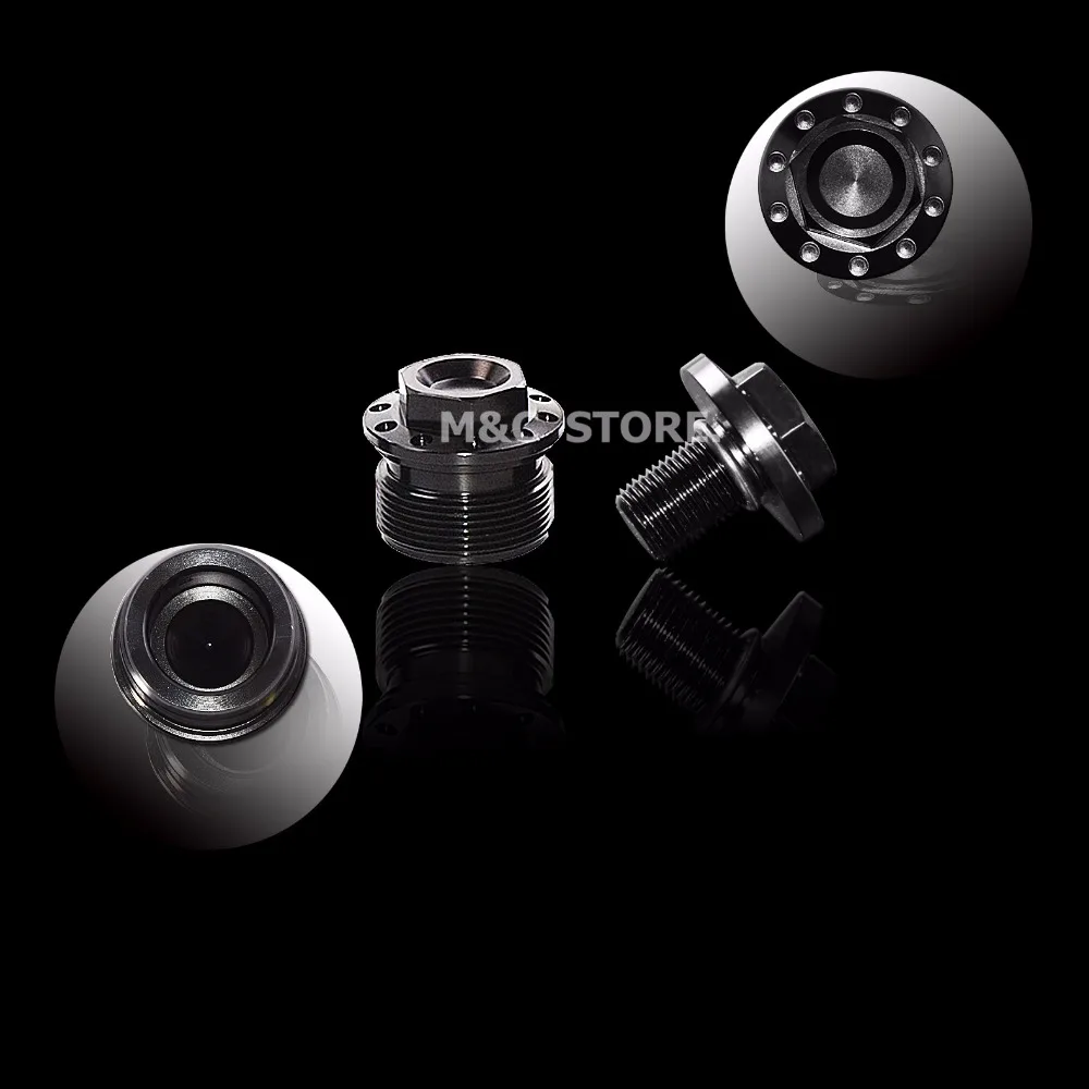 Анодированная вилка трубка Крышка Болт с рулевым стержнем болт ЧПУ Черный