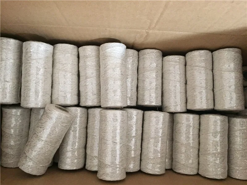 1 шт./лот (110 ярдов/катушка) 12 слойная полосатая хлопчатобумажная шпагат цвета