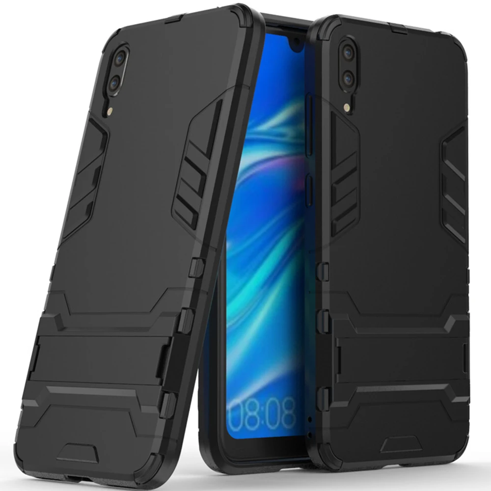 Чехол для Huawei Y7 Pro 2019 роскошный чехол-подставка Железный человек жесткий