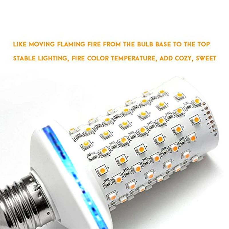 Ретро E26 E27 LED эффект пламени огнеупорная лампа мерцающие ночные светильники для