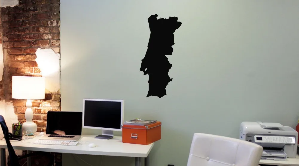 Карта Португалии стены Стикеры s большой новый дизайн Кофе магазин узор