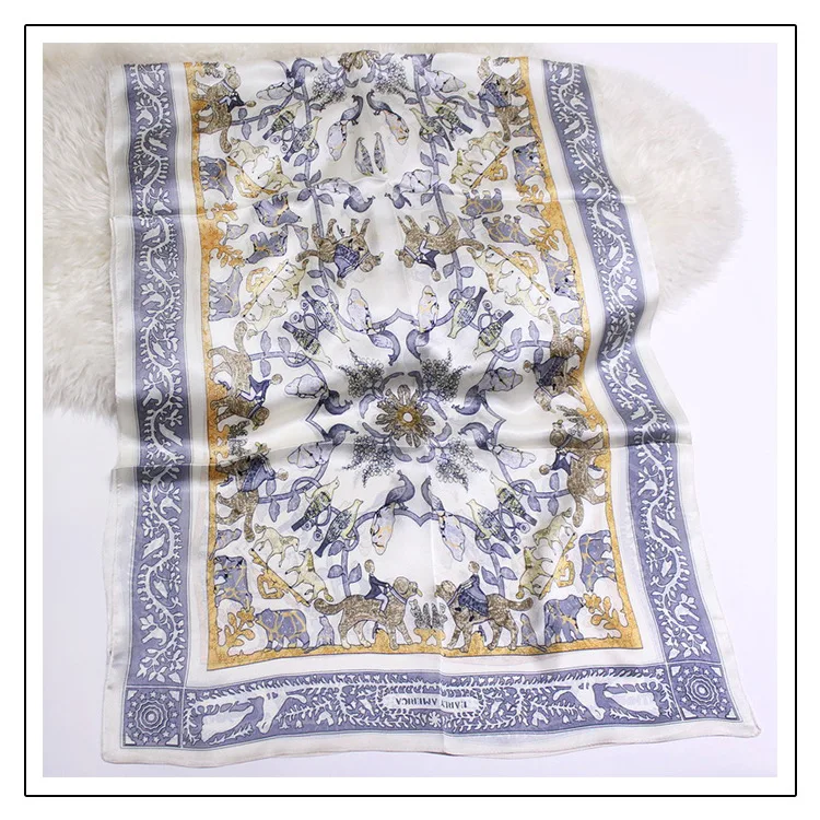 Animal Kindom Printed Elegant 100% Silk Georgette Scarf All-season Pashmina Scarves Women Accessory Drop Shipping ZSCJ38 |