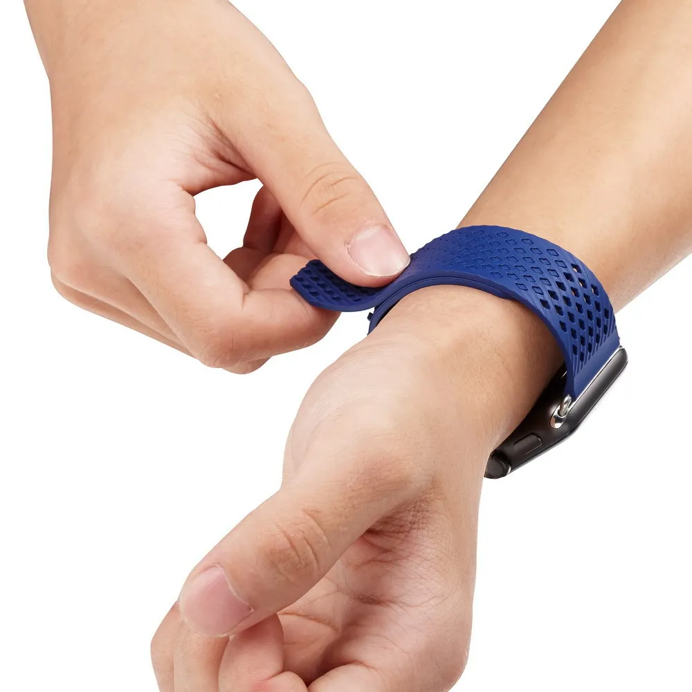 Тканые силиконовый спортивный ремешок для наручных часов Apple Watch 44 мм/38 мм/42 мм/40