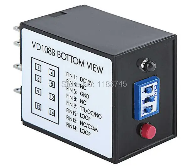 

Vehicle loop detector for sliding gate/operator traffic signal control 4-level sensitivity