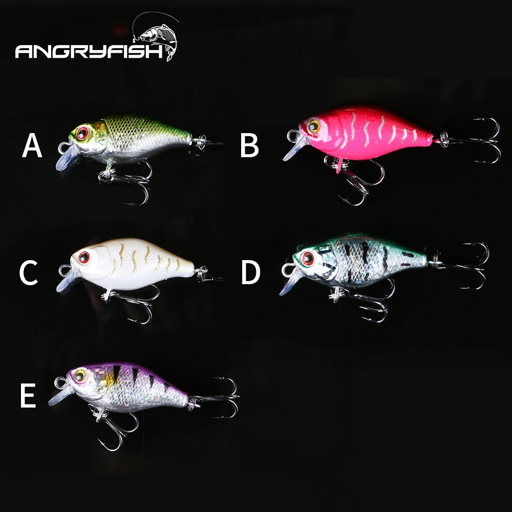 Angryfish 1 шт.лот 45 мм, 4,5 г, рыболовная приманка, искусственная жесткая кривошипная приманка, Воблер topwater, миниатюрный кренкбейт, приманка, рыбо... (art.: 3a35486f75d) - 3a35486f75d