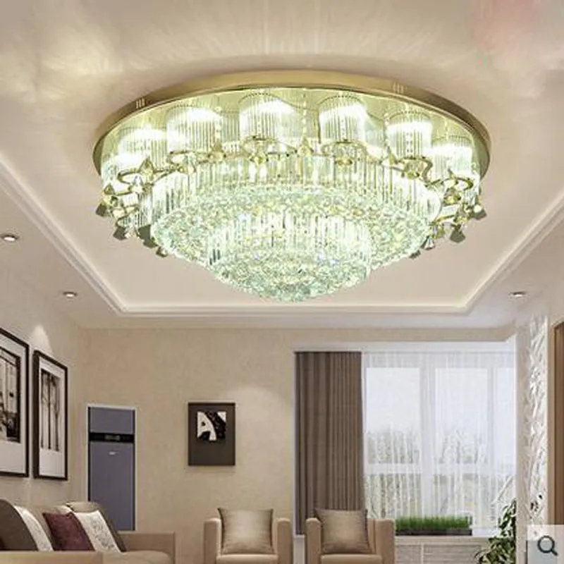 Светодиодная потолочная лампа k9 В Европейском стиле простой современный круглый