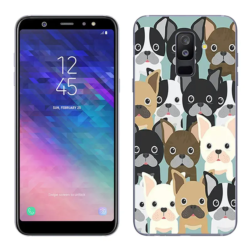 Чехол для телефона Samsung Galaxy A6 + (2018) прозрачные гелевые Чехлы модные окрашенные 6 0