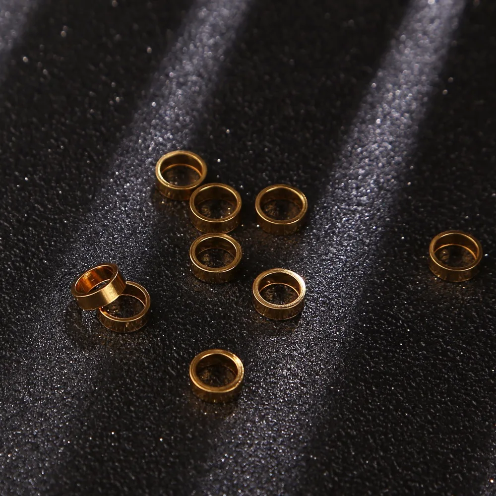 20 шт./50 шт./100 шт./лот диаметр 5 мм/6 мм из нержавеющей стали золотого цвета закрытые