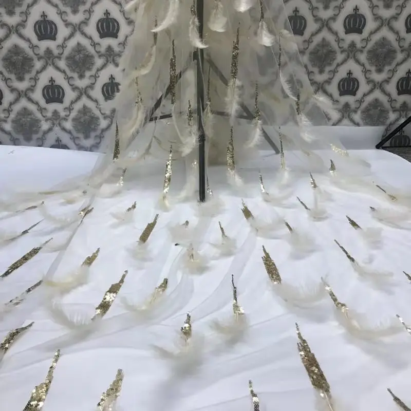 Красиво перо Клей французский Тюль Кружева мягкие Африканские кружева