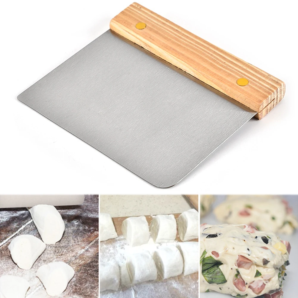 Тесто из нержавеющей стали Кондитерские скребок резаки легко чистить пиццы