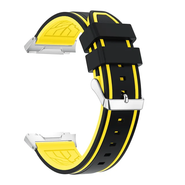 Black and Yellow UIENIE Сменные силиконовые спортивные часы Браслет для Fitbit Ionic Смарт-часы ремешок регулируемый браслет аксессуар - Цвет: Black and Yellow