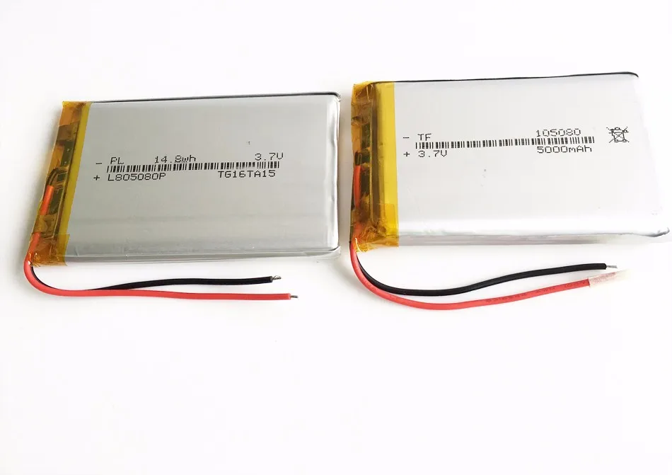3,7 V 5000mAh литий-полимерная LiPo аккумуляторная батарея для power bank видео psp ноутбука MID PAD переносной планшетный ПК 105080