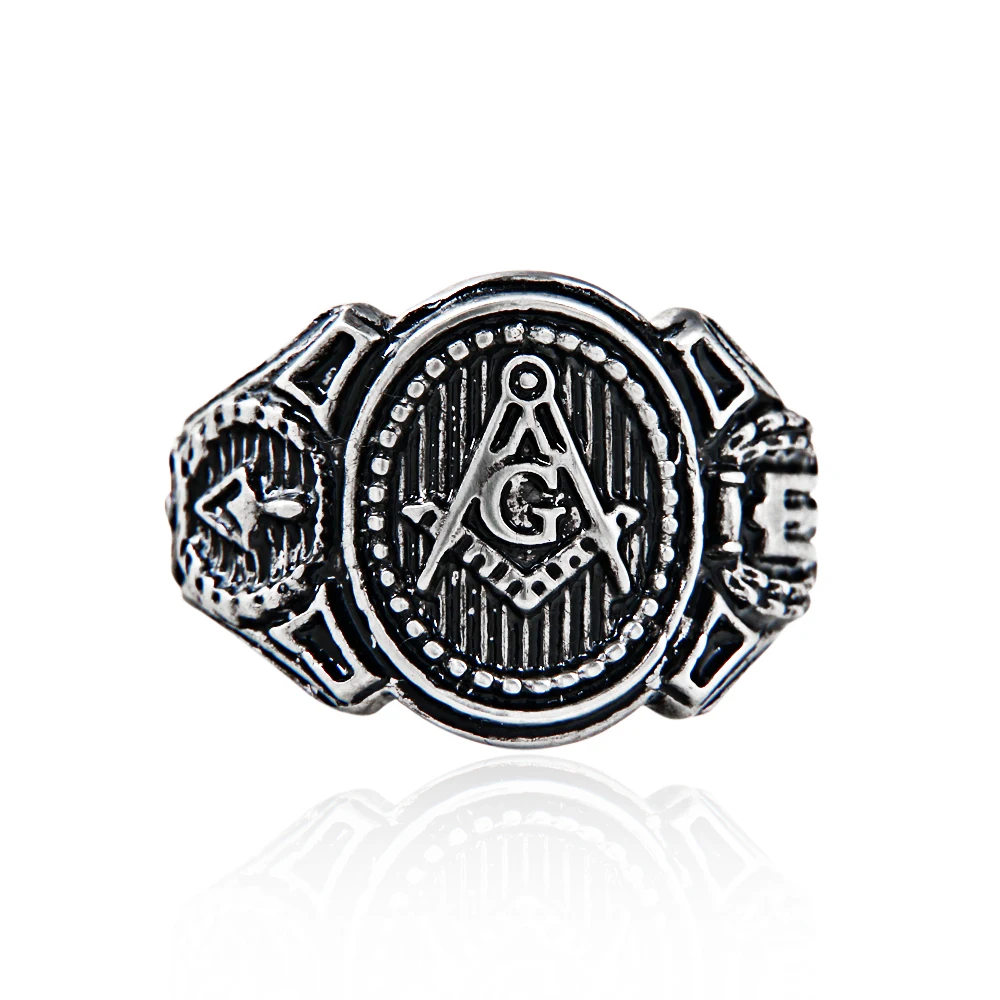 2019 оптовая продажа Мода из нержавеющей стали масонское кольцо для мужчин Панк
