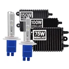 Комплект ксеноновых ламп высокой мощности 12 в 75 Вт 100 Вт 150 Вт, балласт HID H7 H11 H3 HB3 HB4 D2H H1, комплект ксеноновых ламп 3000K 4300K 5000K 6000K для автомобильных фар