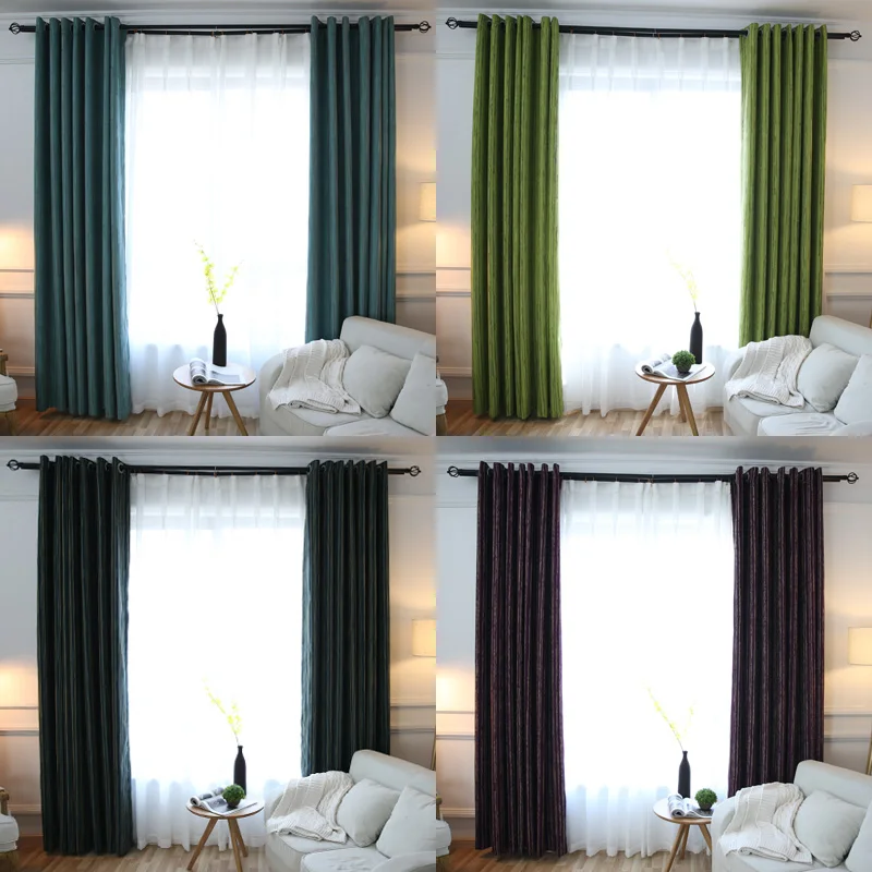 Плотные Шторы Современная роскошь синель гостиная шторы драпировка окна панель