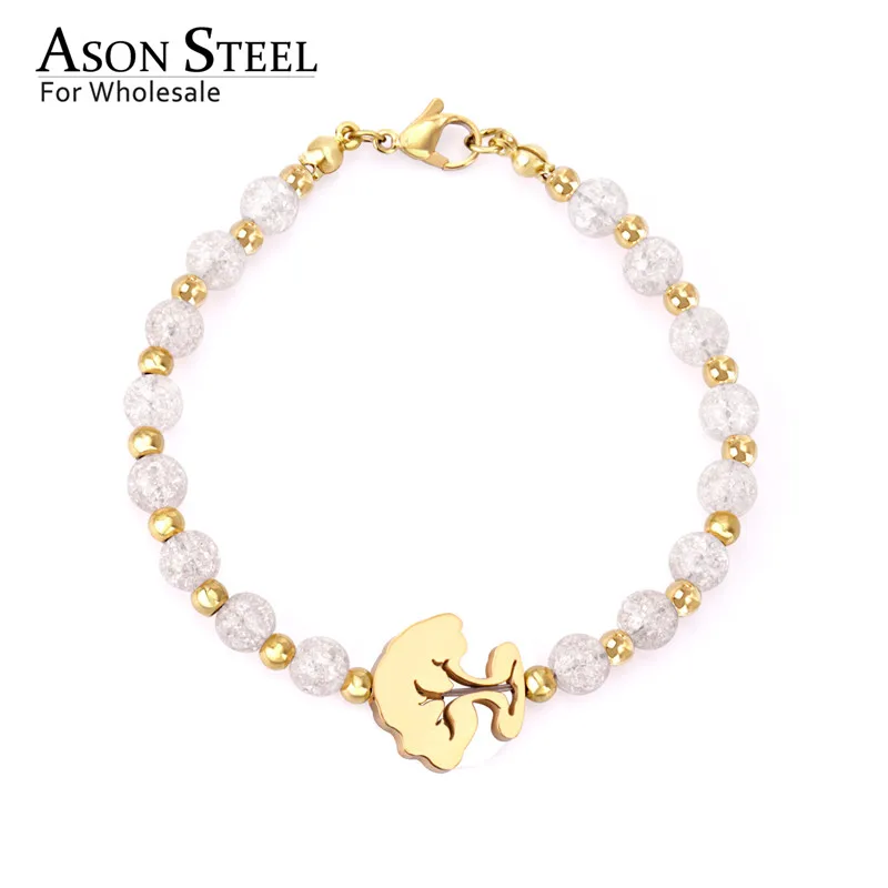 ASON стальные классические ювелирные изделия хрустальный шар бисерные браслеты из