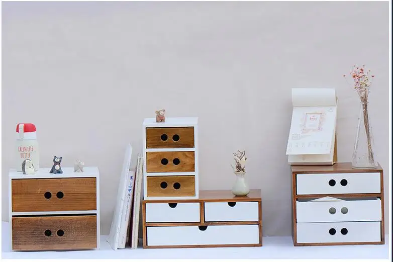 DIY деревянный ящик косметический Органайзер для макияжа чехол хранения вставка