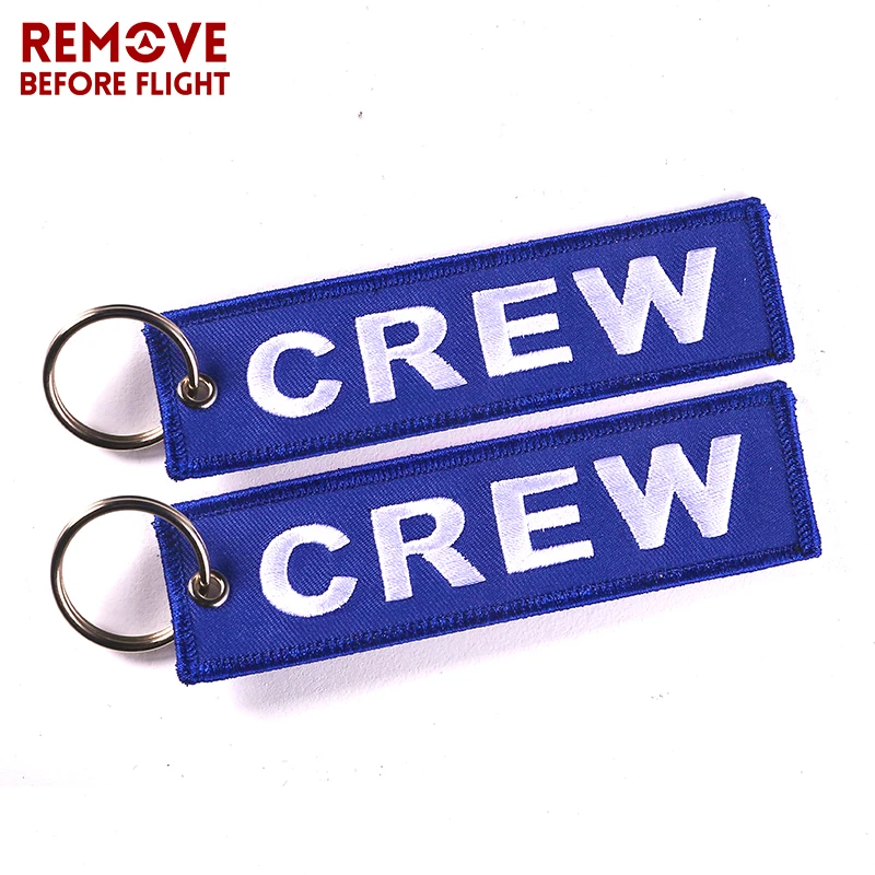 3 PCS/LOT Blue Crew Keychain for Motorcycle Keychains llaveros Luggage Tag Embroidery Key Chain Fashion Jewelry Wholesale | Украшения и