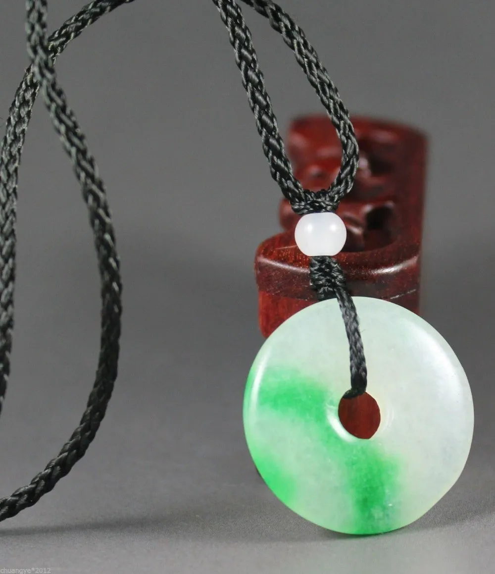 Chinese natural jade hand-carved Harmony pendant Good luck necklace | Дом и сад