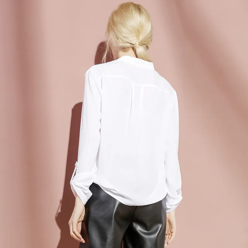 Bootyjeans высококачественные женские рубашки с длинным рукавом и воротником стойкой