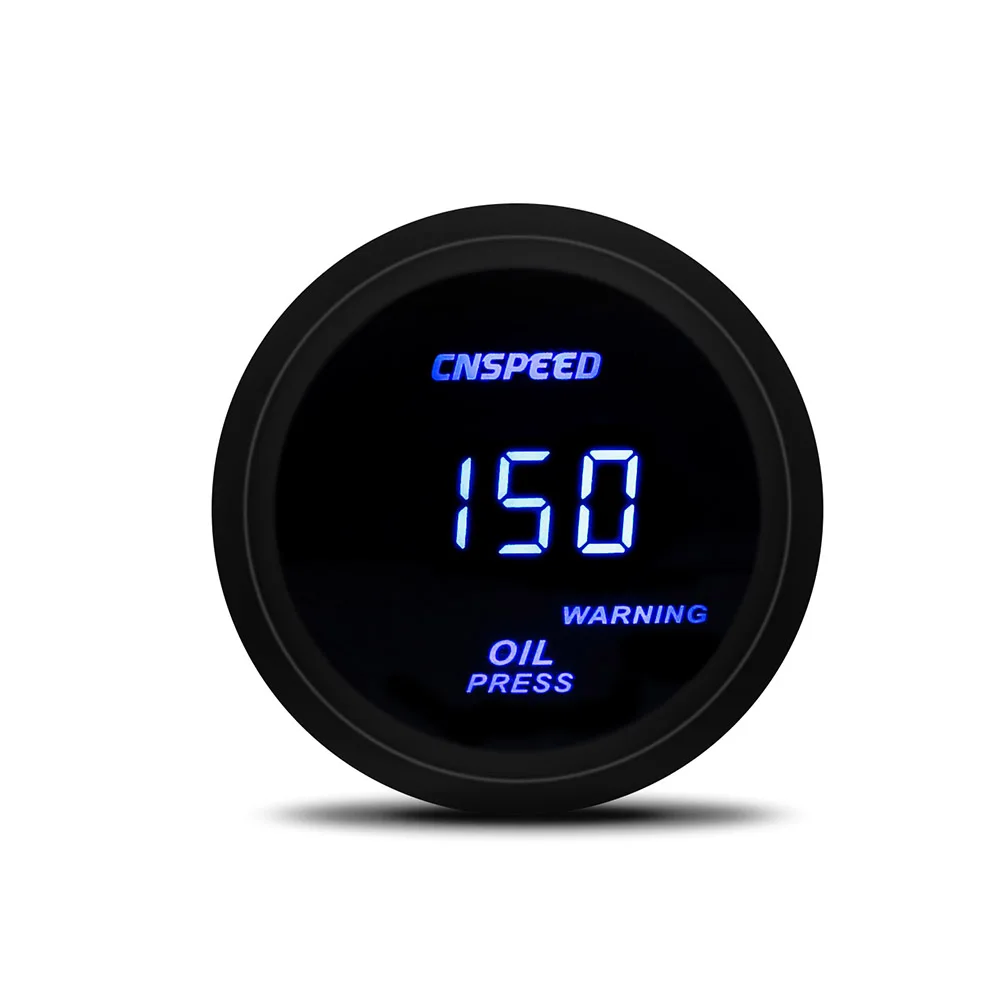 Oil presure CNSPEED " 52 мм Цифровой турбинный автомобильный измеритель пульса температура воды PSI масляный Манометр вольтметр и тахометр YC101332 - Цвет: Oil presure