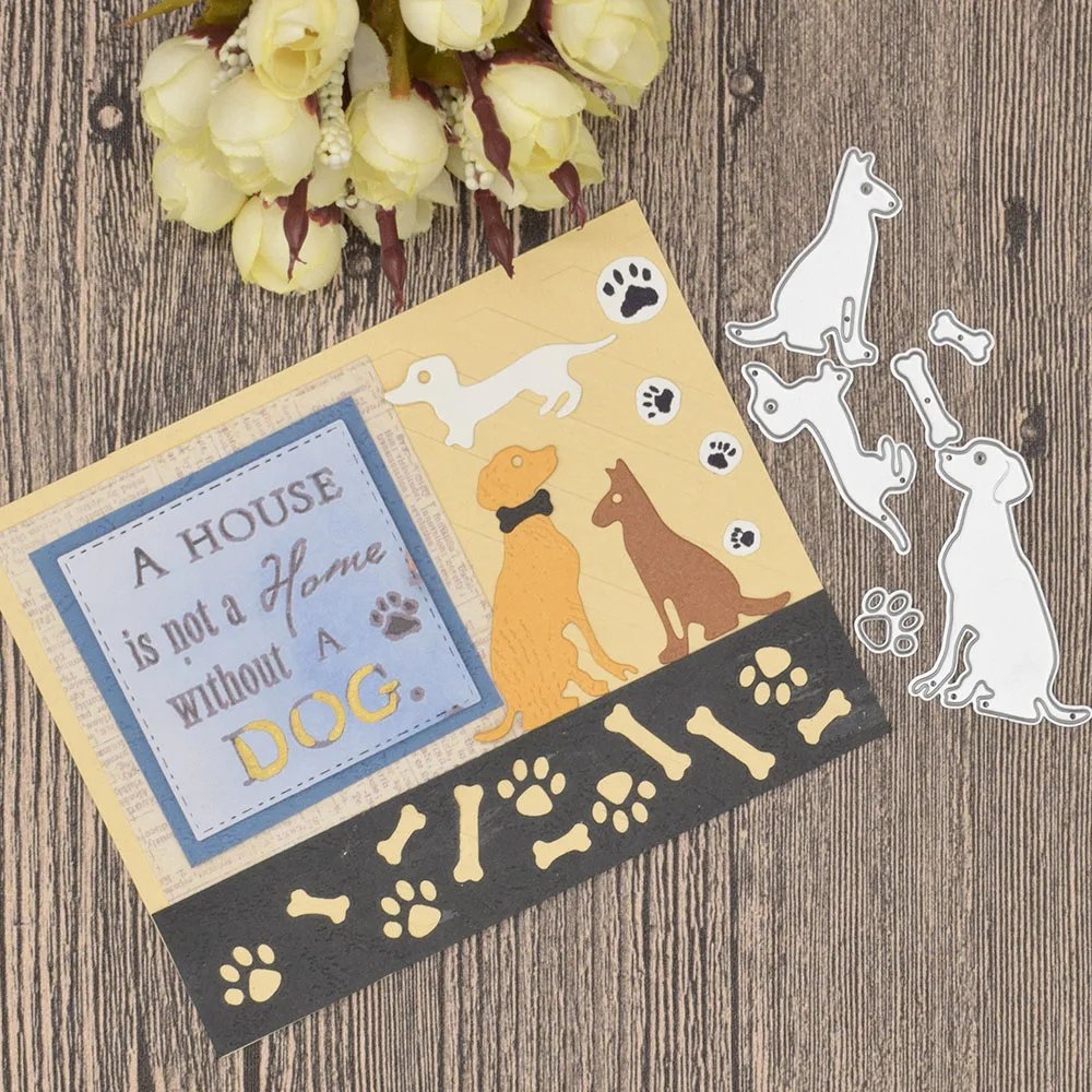 Металлическая вырубка для собак высечки животных скрапбукинга карты Альбом
