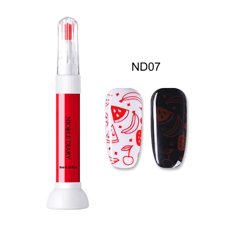 NICOLE DAIRY черный белый стемпинг ногтей покрытие лак Золотой Серебряный ноготь искусство пластины штамп масло белый ночь штамповки серии - Цвет: 7