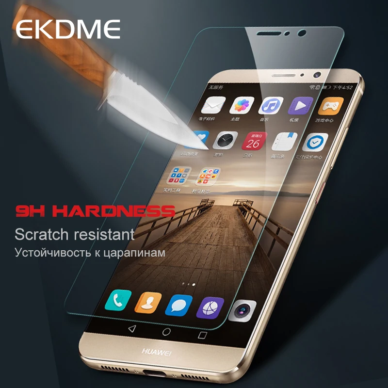 EKDME закаленное стекло для huawei mate 7 8 9 S 4X P8 P9 Lite P10 Plus Защитная пленка для экрана для Honor 7 4C стеклянная пленка
