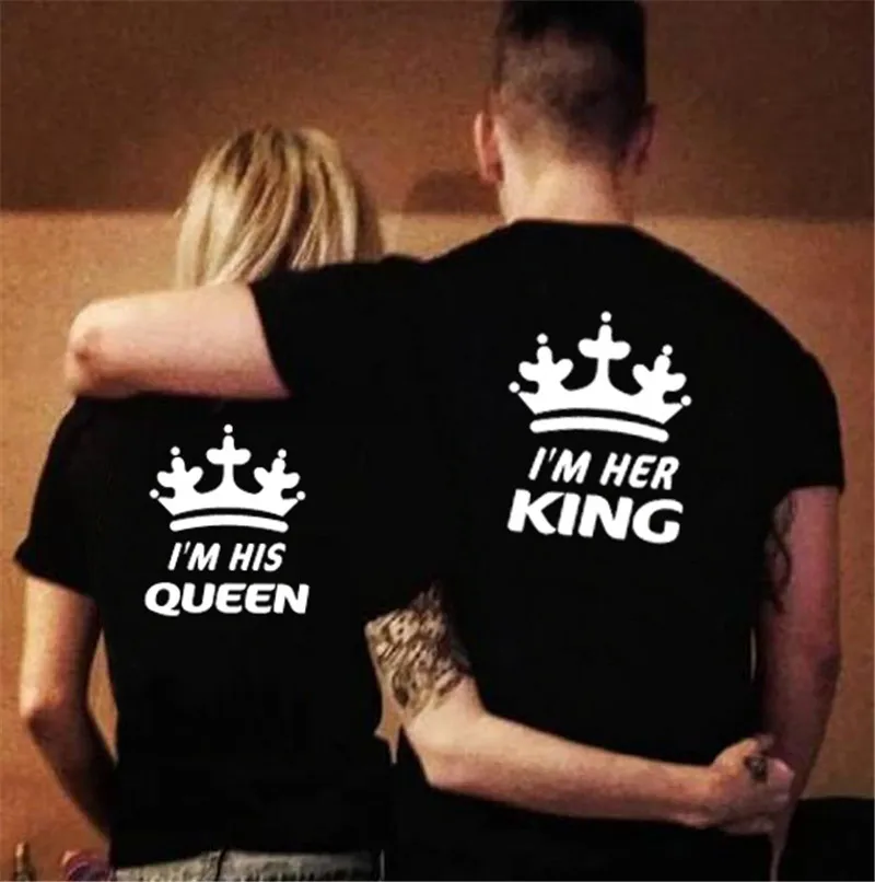 Мамы, папы, сына, Семейные комплекты одежды King queen Корона принца, принцессы с принтом летняя футболка Пара Одежда