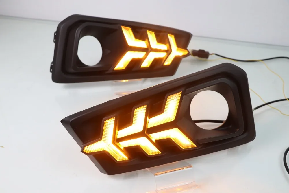 Car Styling DRL for Honda Amaze led drl 12v daytime running light for Amaze led drl with signal fog lam Car Accessories