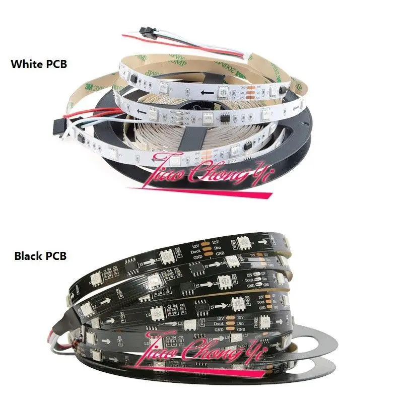 DC12V WS2811 RGB Адресуемая Светодиодная лента IP20+ RF беспроводной контроллер+ комплект питания