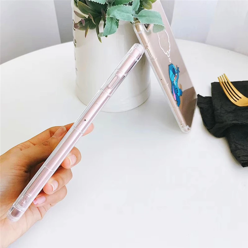 Новый чехол крышка с рисунками для iphone 6 S 7 8 plus X 10 XR XS MAX Stitch прозрачные милые