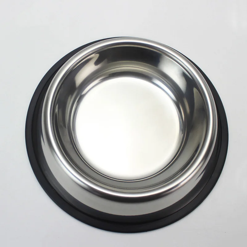 Миска для собак из нержавеющей стали Нескользящая силиконовая палочка укуса