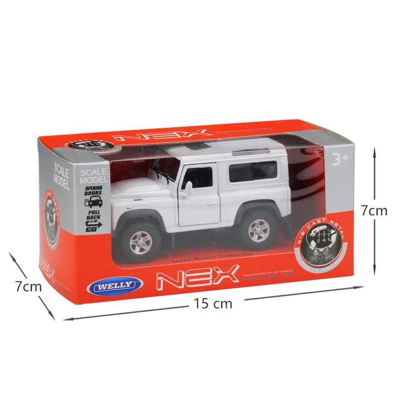 1:36 Welly Land Rover Defender белая модель автомобиля