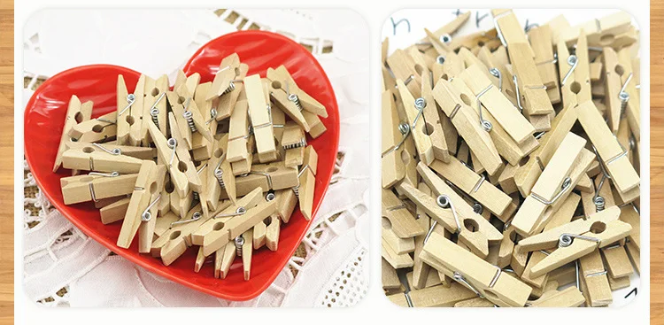 SUEF 50-100 шт 3,5 см бревенчатый цвет экологичный деревянный зажим DIY мини фото небольшой деревянный зажим для одежды прищепки@ 6