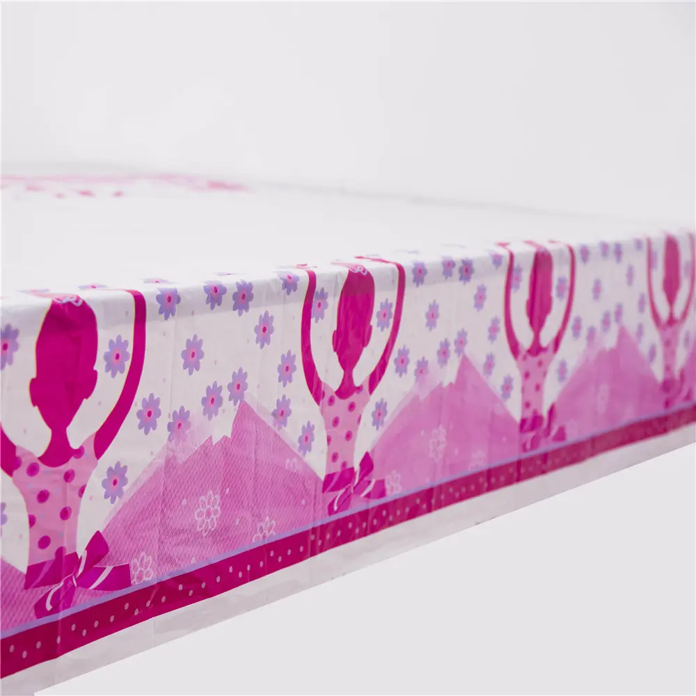 Ballet dancer theme tablecloth girl heart disposable tableware birthday party cartoon character desktop layout | Дом и сад