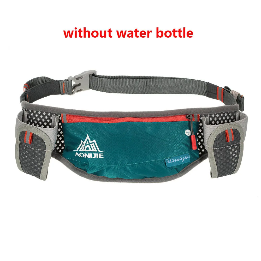 Green Without Bottle AONIJIE поясная сумка для бега гидратационный пояс держатель для бутылки Телефона Водонепроницаемый Поясная Сумка для бега с двумя бутылками для воды 170 мл - Цвет: Green Without Bottle