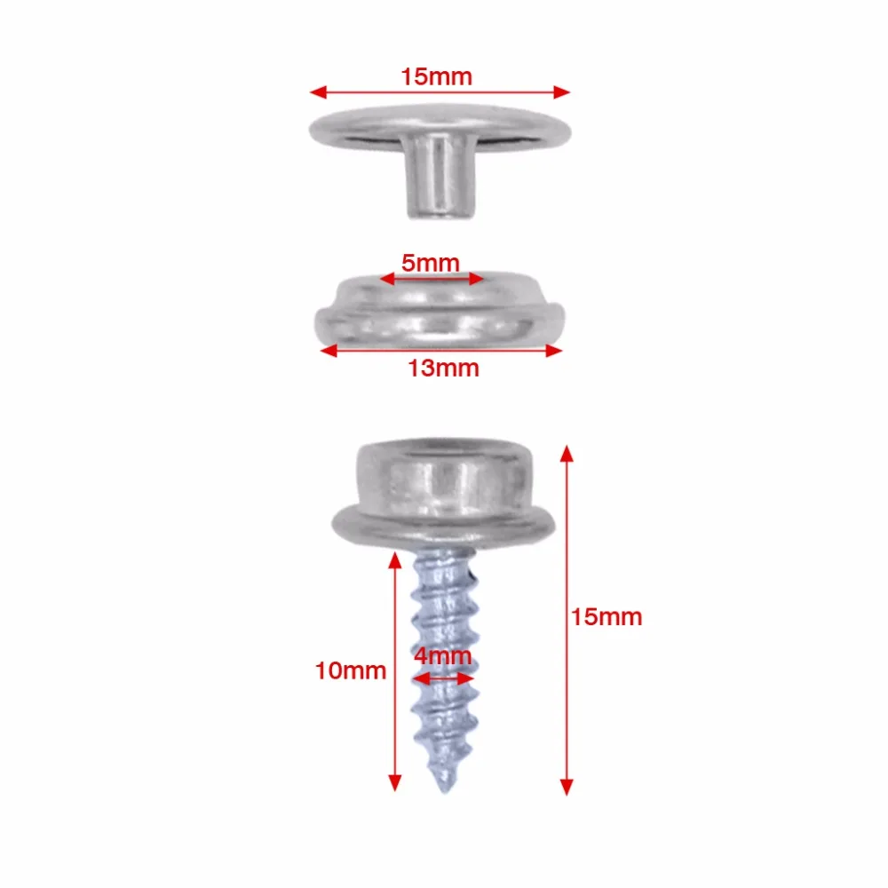 62 шт./компл. железная лодка морская холщовая ткань защелкивающаяся крышка детали