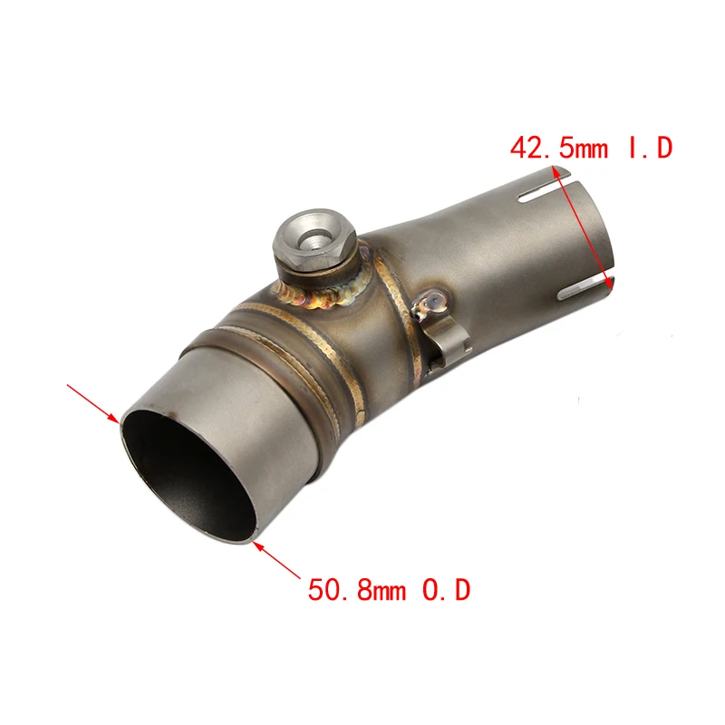 Alconstar- Middle Connect for Kawasaki ER6N Motorcycle Exhaust Pipe Muffler Escape Connecting Front Link Moto | Автомобили и