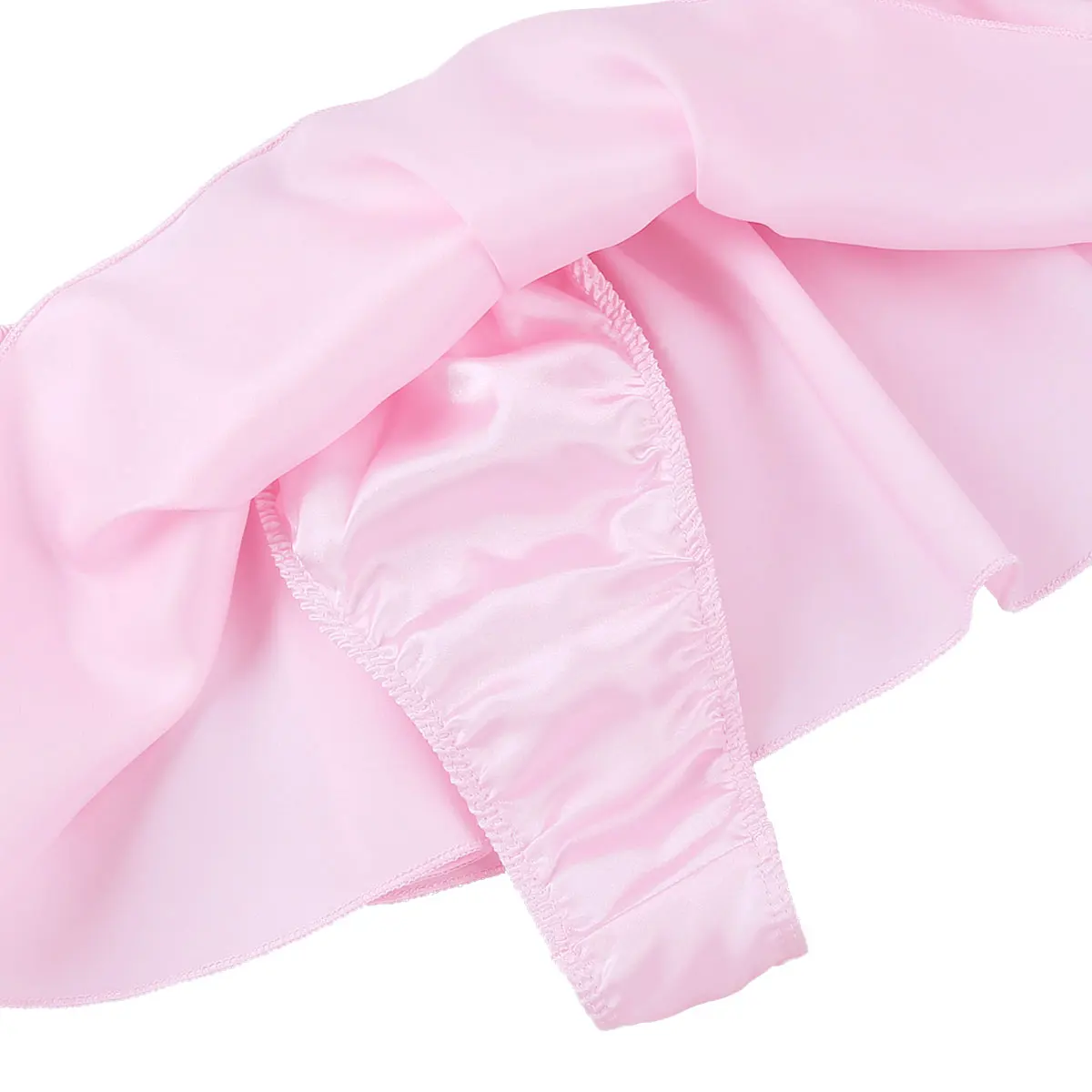 Мужское нижнее белье Трусы-стринги мягкие блестящие атласные трусики с бантиком