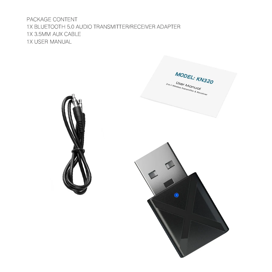 Bluetooth 5 0 Dongle аудио приемник передатчик Mini 3 мм Беспроводная стереогарнитура AUX для