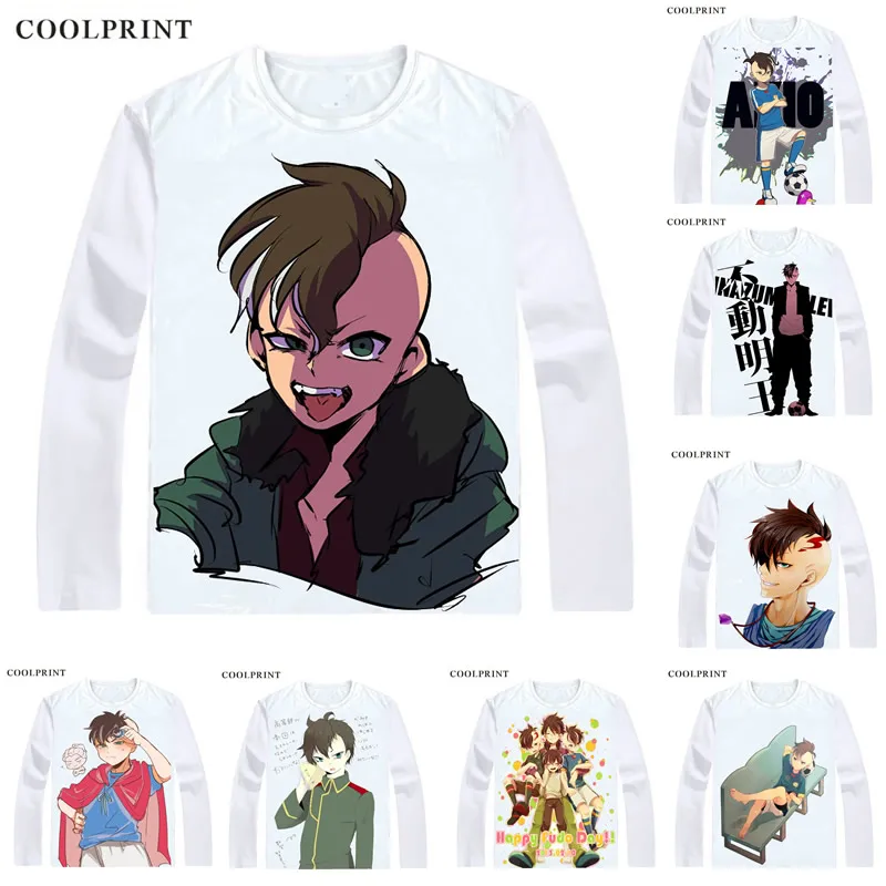 Футболка Coolprint Fudou Akio футболка Inazuma Eleven Bad Boy Brothers Мужская в японском стиле